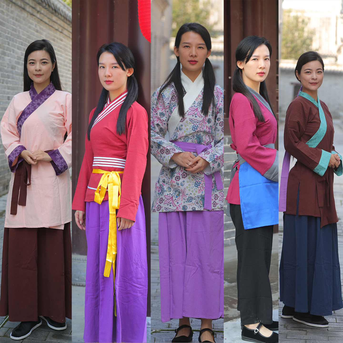 古装村姑服装女古代农村平民百姓丫鬟孙二娘戏服酒楼店小二演出服