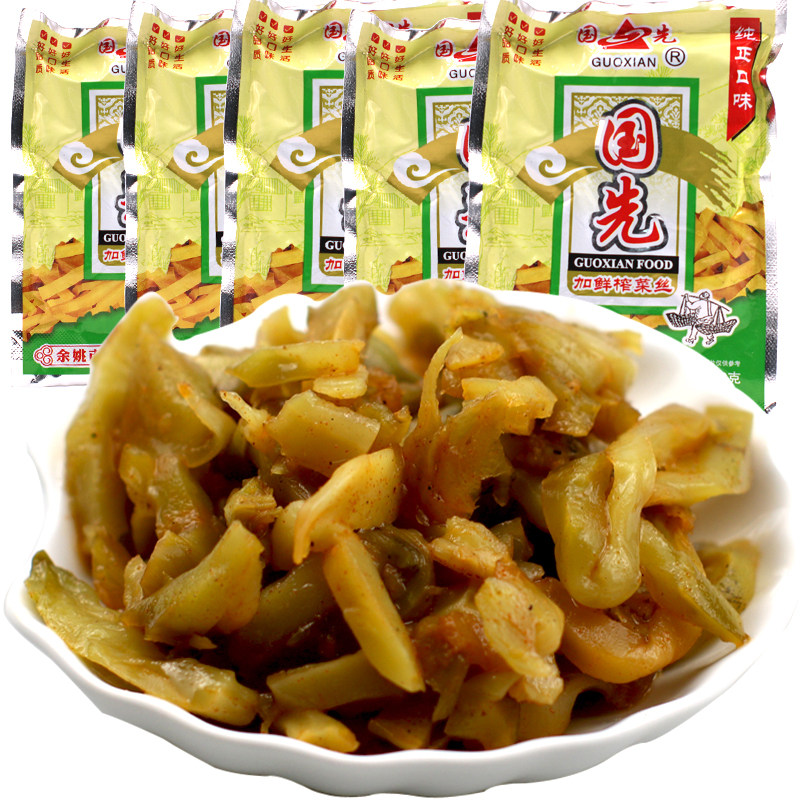 国先榨菜丝咸菜小包装下饭榨菜香脆余姚特产小菜学生榨菜零食整箱