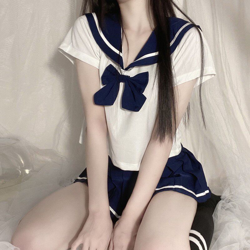 性感JK超短裙甜美可爱纯欲学生水手制服内衣2022新款春夏睡衣套装