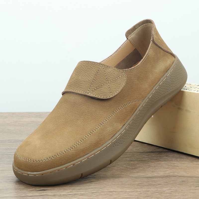 2026新款头层牛皮休闲男鞋软底软面透气防臭复古百搭魔术贴皮鞋男,流行男鞋,休闲皮鞋,淘宝优惠券,粉丝福利购,淘宝优惠卷