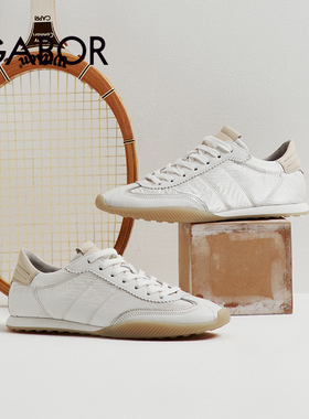 Gabor德国嘉步83180休闲鞋 2026SS春夏新品 圆头通勤薄底鞋德训鞋