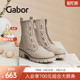 粗跟纯色拉链粗跟休闲短靴 经典 Gabor德国嘉步31716靴子 时尚