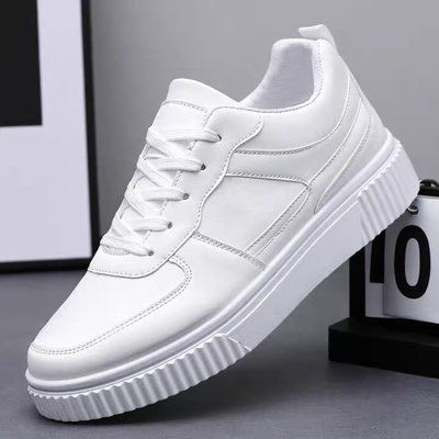极简小白鞋男2025百搭厚底休闲板鞋韩版潮流运动鞋男士低帮平底鞋