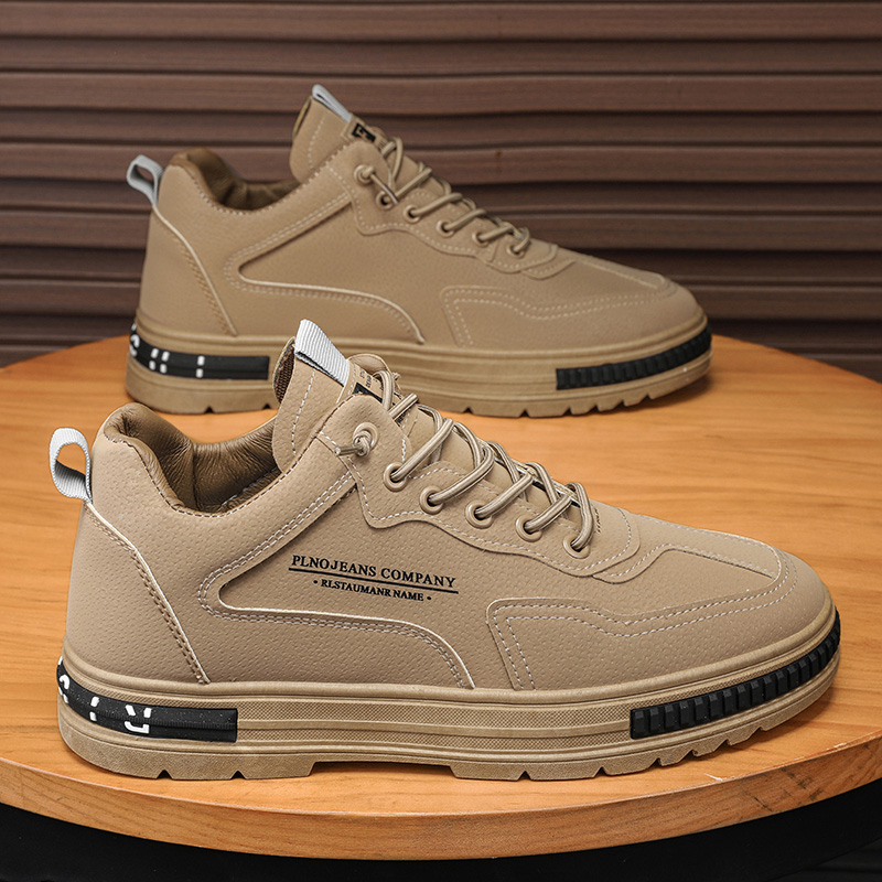 工作鞋男鞋2025年秋季新款男士防滑耐磨工装鞋低帮百搭厚底马丁靴