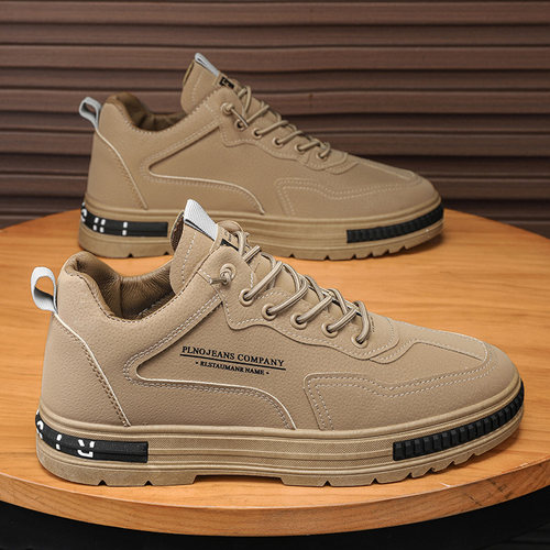 工作鞋男鞋2025年秋季新款男士防滑耐磨工装鞋低帮百搭厚底马丁靴