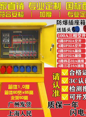 工地临时一级二级三级装修220v380v建筑工业防爆防水插座箱配电箱
