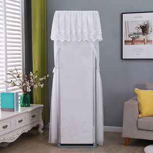 立式柜机空调罩方形客厅蕾丝开机不取格力美的空调防尘罩套