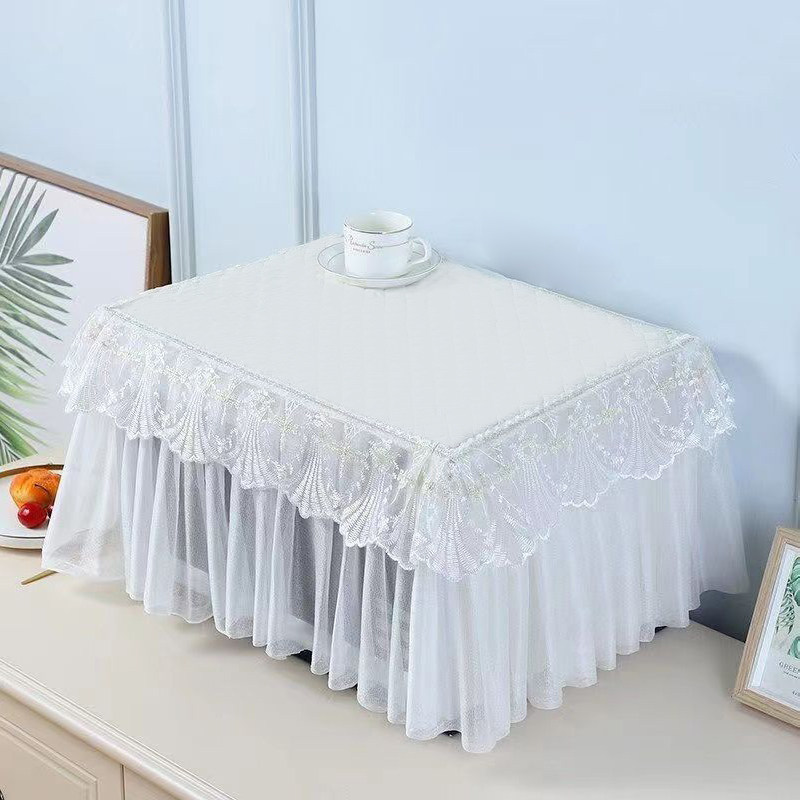 微波炉罩防尘罩通用烤箱罩蕾丝防油美的打印机冰箱布艺盖布盖