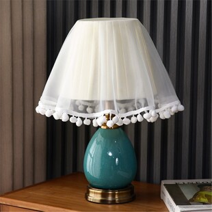 欧式 圆形多用盖布罩 台灯防尘盖巾电饭煲料理机锅半透明纱球边美式