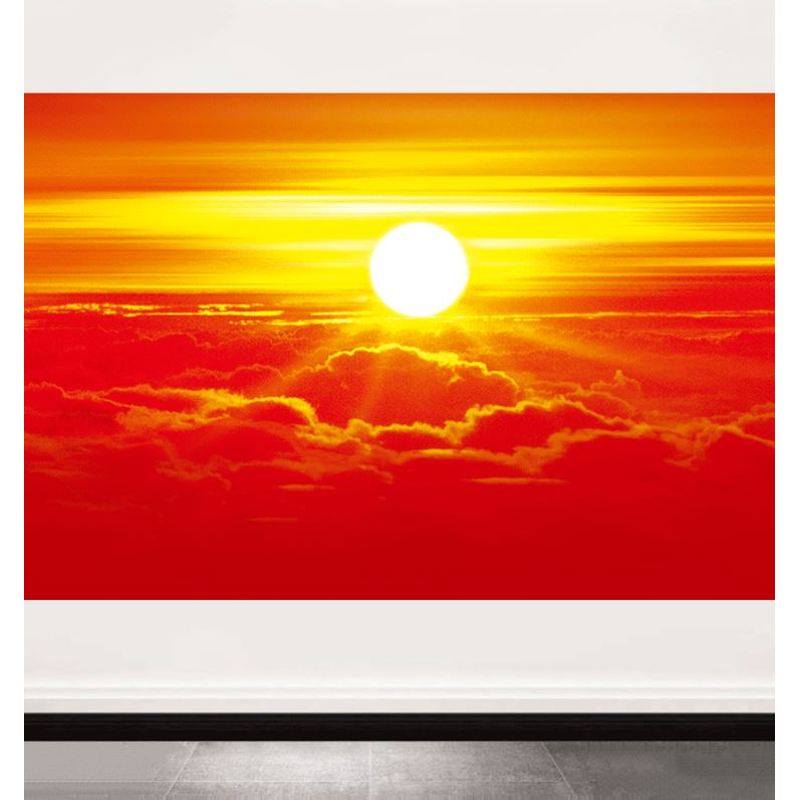 云海日出贴画太阳的图案装饰画招财聚财风水挂画日出自粘壁画q43