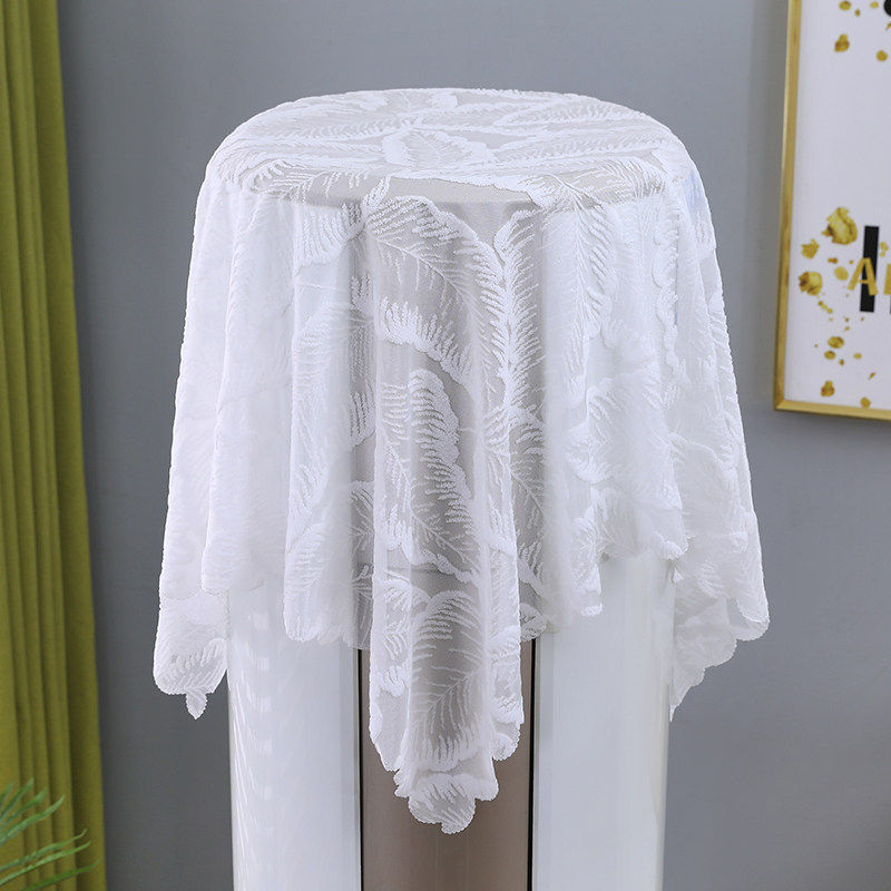 圆柱形立式空调防尘盖巾蕾丝方形遮灰通用客厅圆柜机顶罩盖布简