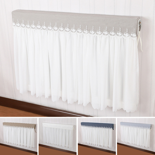 蕾丝老式暖气片装饰罩子防尘套防熏黑墙遮挡布艺定制家用新式全包