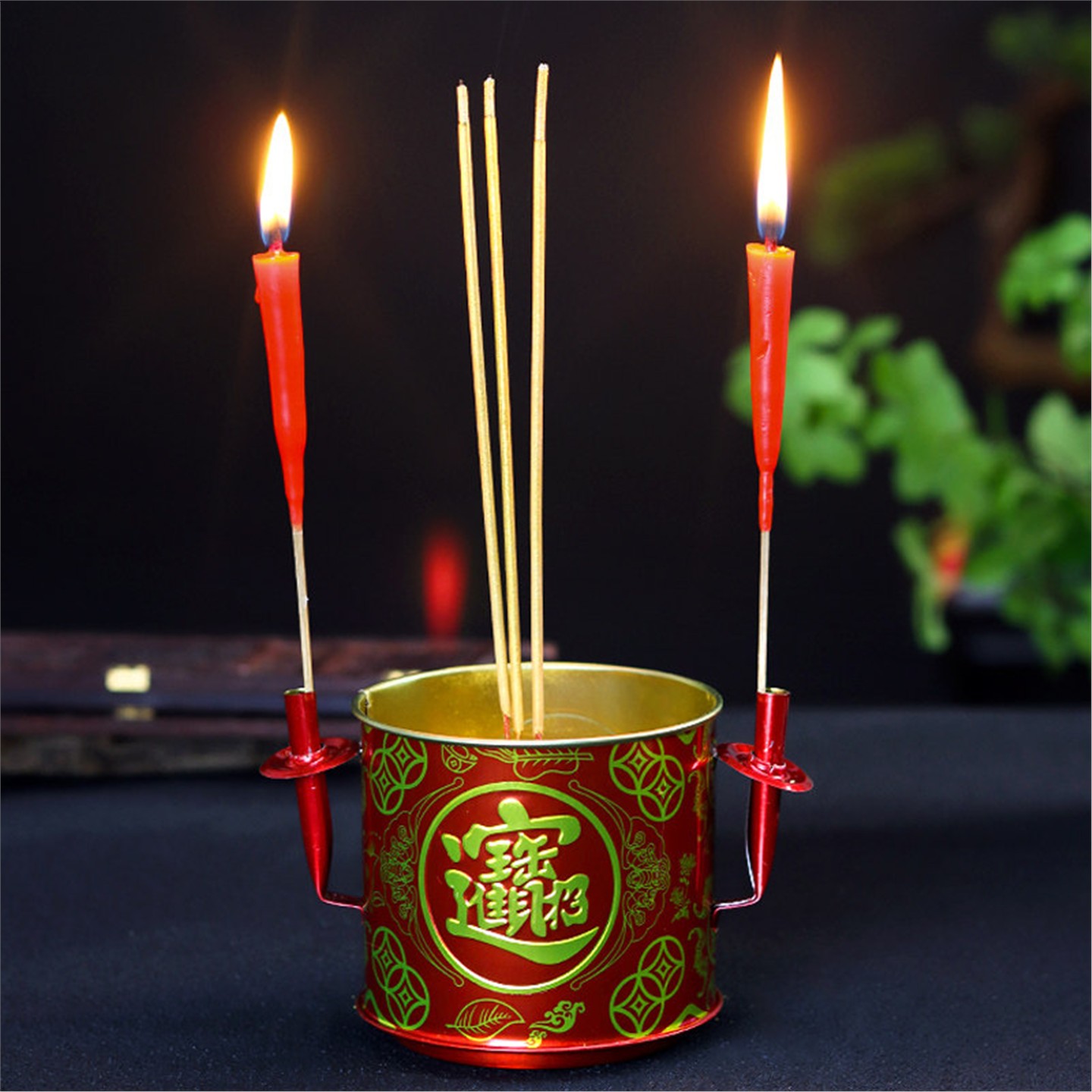 圆香炉铁皮家用室内供奉佛