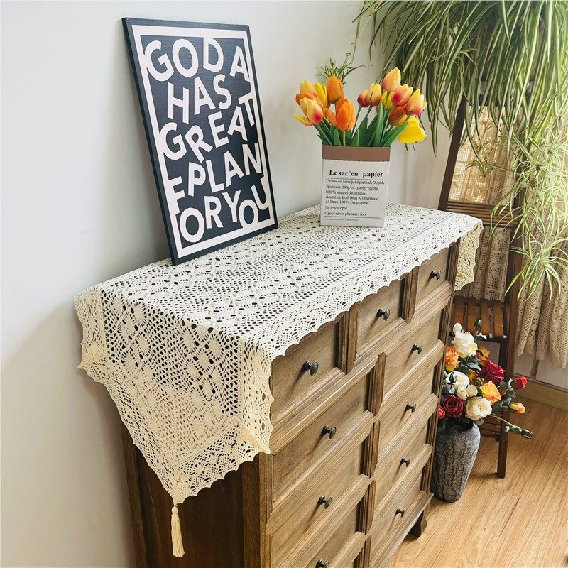 美式桌旗法式复古蕾丝原木风长条茶几电视柜餐桌五斗柜盖布桌布,居家布艺,桌旗,淘宝优惠券,粉丝福利购,淘宝优惠卷