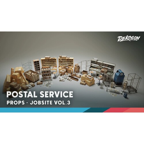 UE5.2纸箱文书快递包裹Jobsite VOL.3 Postal Service Nanite Low