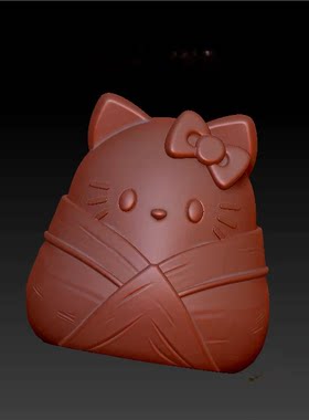 卡通粽子 A2864 三维立体图圆雕图3d打印STL格式3d模型