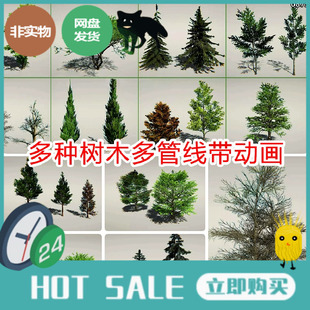 unity3d树库资产树木tree模型动画植物建模u3d素材/urp/hdrp资源