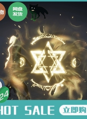 UE5.4金黄色魔法阵能量球爆炸魔法书攻击技能特效ARPGVFXPack02