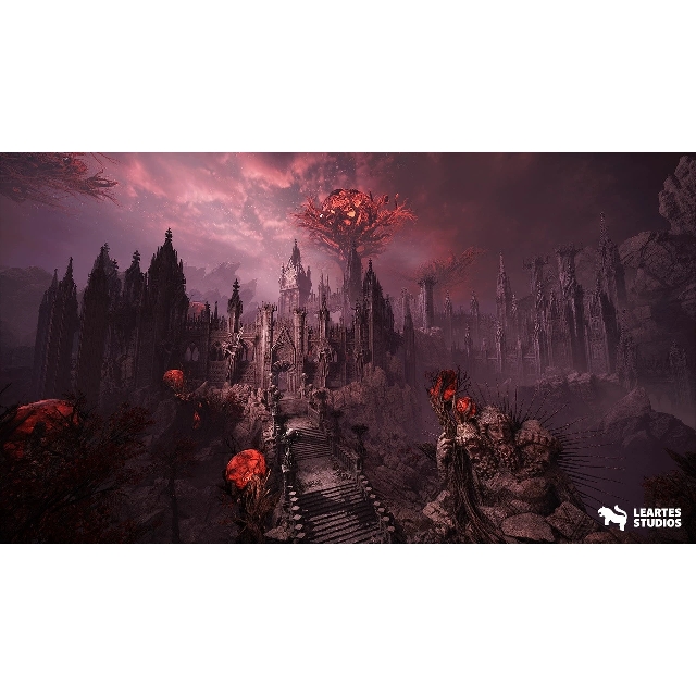 UE5.2黑暗恐怖异星地狱岩石山谷哥特城堡Fantasy Alien Castle
