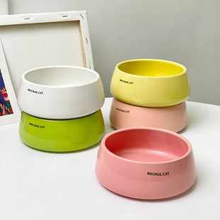 陶瓷碗韩国收口碗BD猫碗宠物碗喝水猫狗碗大口径防打翻食盆