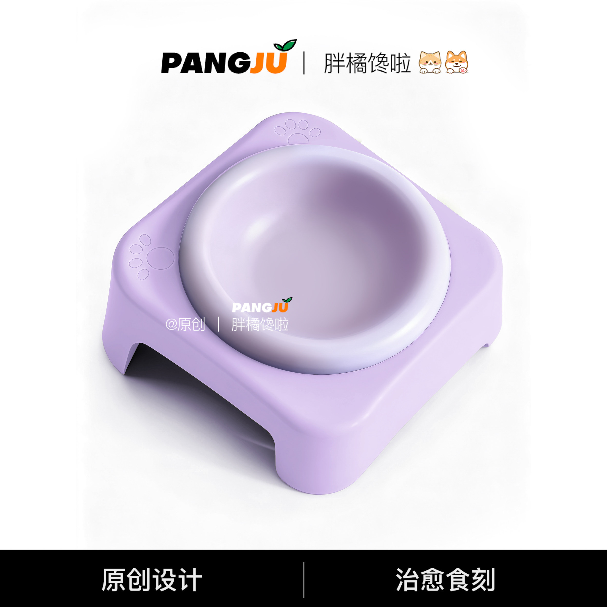 陶瓷宠物碗矮脚猫小型犬饭碗水碗