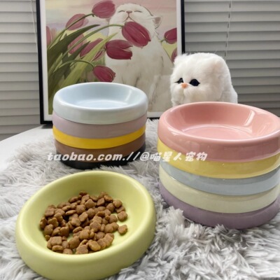 日本pecolo宠物碗 pe系列陶瓷猫狗奶水碗猫狗粮碗
