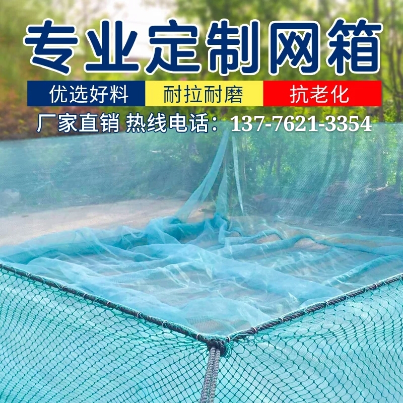 渔网网箱养殖网箱带盖龙虾泥鳅黄鳝养鱼网箱定做防逃网箱存鱼网箱
