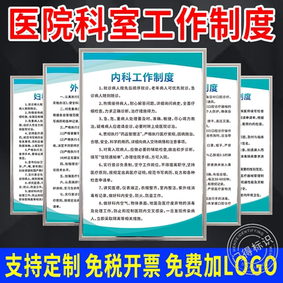 医院科室工作制度牌上墙贴