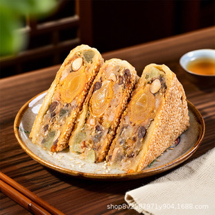 温州桥墩镇特产吴玉源鲜肉蛋黄肉松五仁手工芝麻大月饼批发蛋黄酥