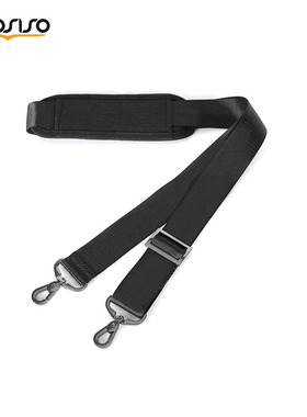 mosiso电脑包肩带男包配件含垫肩 箱包斜挎单肩包带黑色替换背带