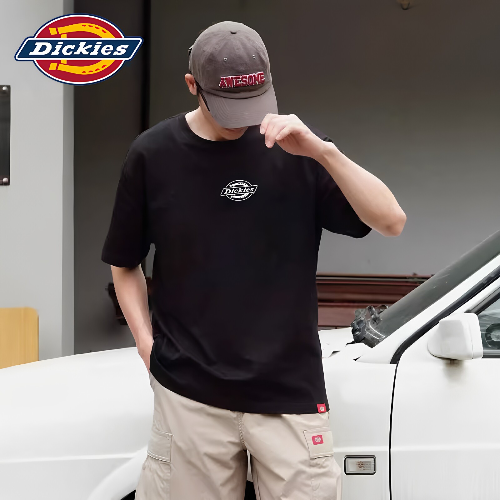 Dickies| 短袖男美式潮牌复古高质量纯棉经典logo夏季情侣款T恤