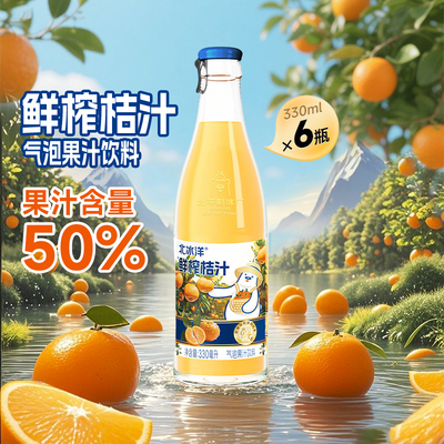 北冰洋鲜榨桔汁气泡果汁330ml