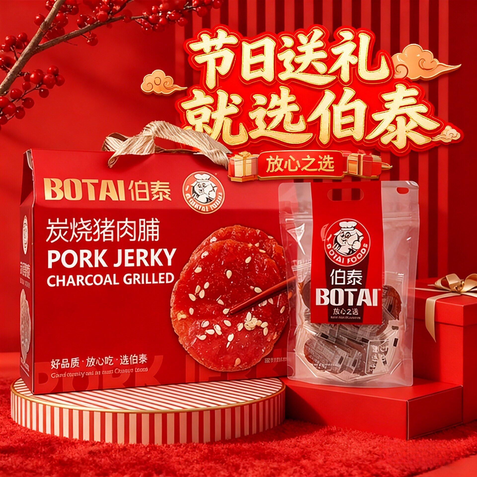 山姆冠必买零食大礼包猪肉脯礼盒猪肉干零食礼品送礼节日送礼置办