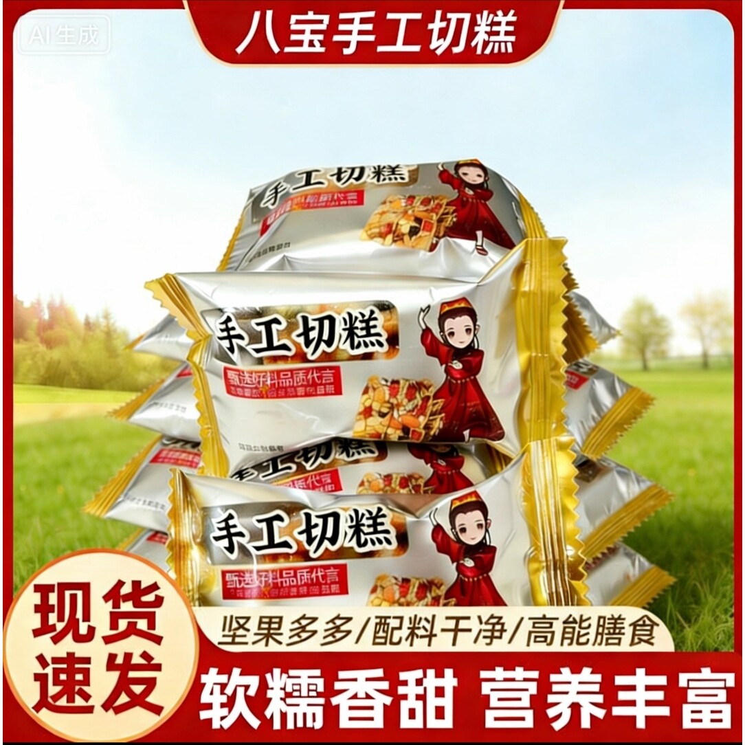山姆冠必买新疆八宝手切糕营养坚果核桃传统糕点解馋宿舍 零食手