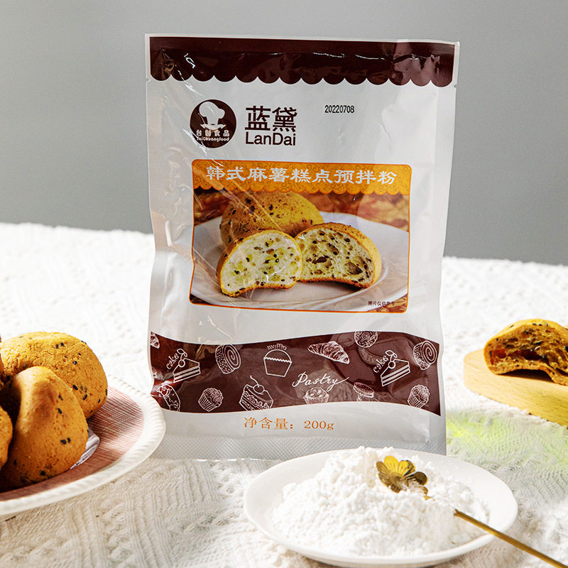 山姆冠必买台创蓝黛韩式麻薯糕点预拌粉/麻薯球面包粉原料/200g*