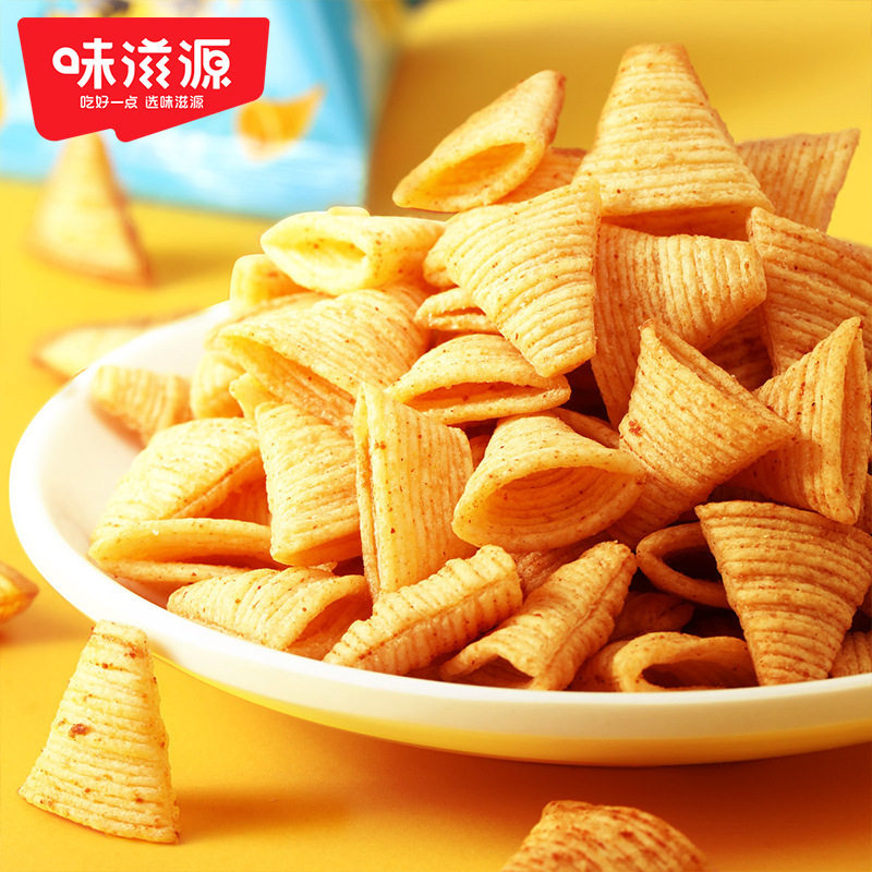山姆冠必买牛脆角三角尖小包装脆锅巴散装休闲小零食虎角脆焦糖味