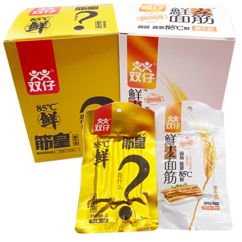 山姆必买双仔辣条85度鲜麦面筋筋皇素牛筋8090儿时怀旧湖南零食小