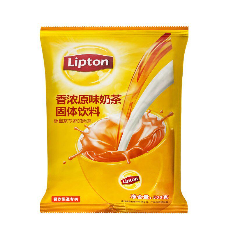 山姆冠必买立顿香浓原味奶茶500g/袋装原味醇正丝滑速溶奶茶粉固