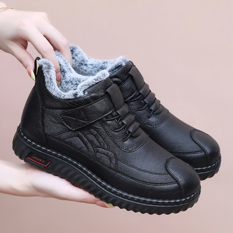 冬季老北京布鞋女棉鞋加绒加厚保暖妈妈健步鞋中老年人运动休闲鞋