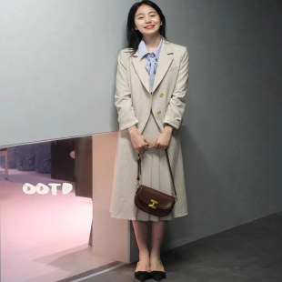 套装 上衣职业正装 裙夏季 衬衫 面试气质西服外套女 时尚 学院风西装