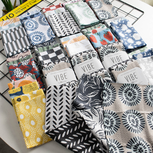 3条装 厨房台面垫杯垫餐桌垫布艺西餐垫餐巾台布餐具垫防烫可水洗