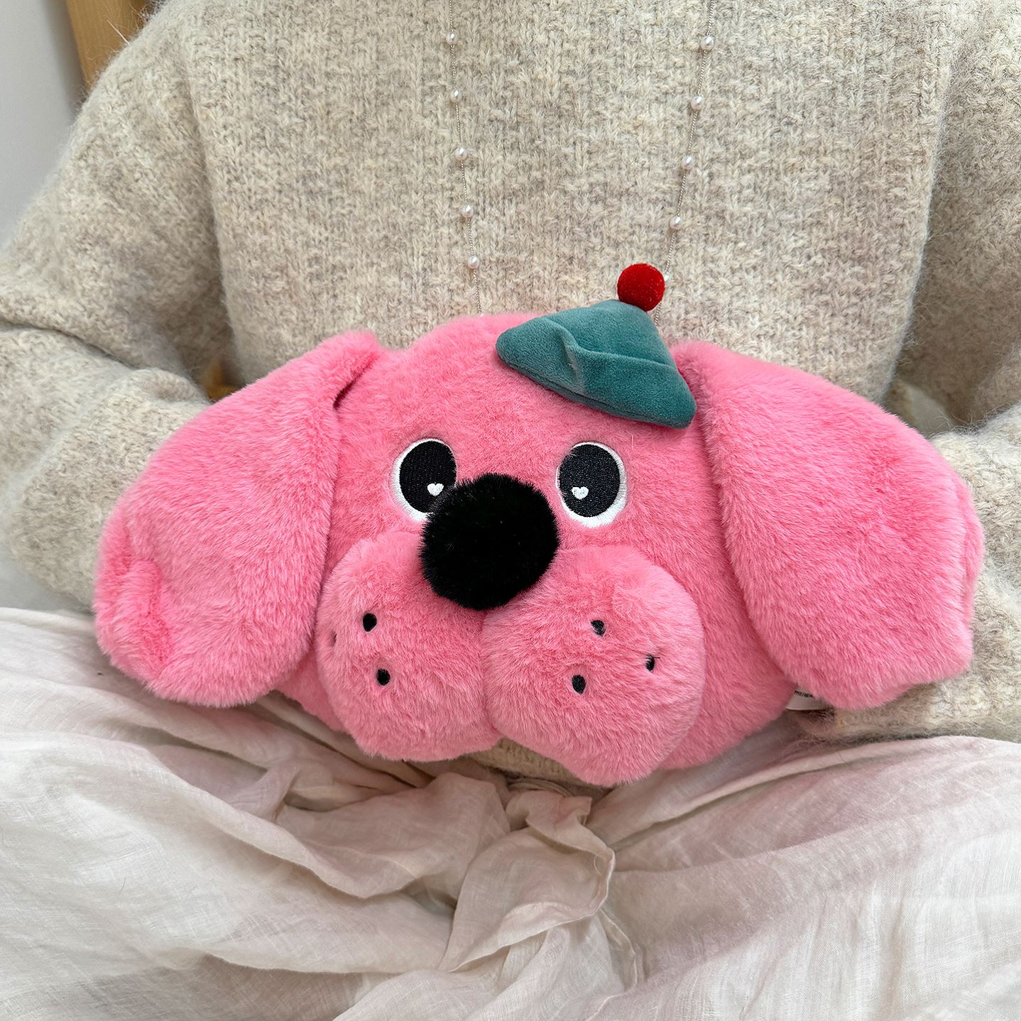 可爱毛绒女生用电热水袋充电款2025新款正品防爆暖被窝暖肚子专用