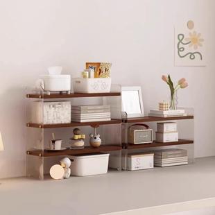 亚克力桌面收纳架置物架多层工位A3A4文件架办公资料架书架收纳