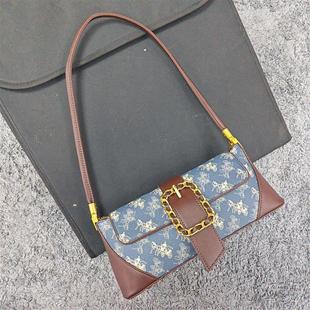 小众轻奢百搭单肩腋下 圣米洛精致高级感复古法棍包包女2025新款