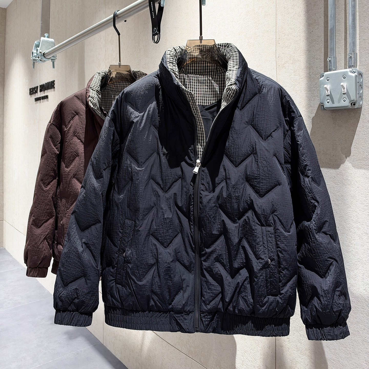 冬季潮流立领简约90绒保暖羽绒服