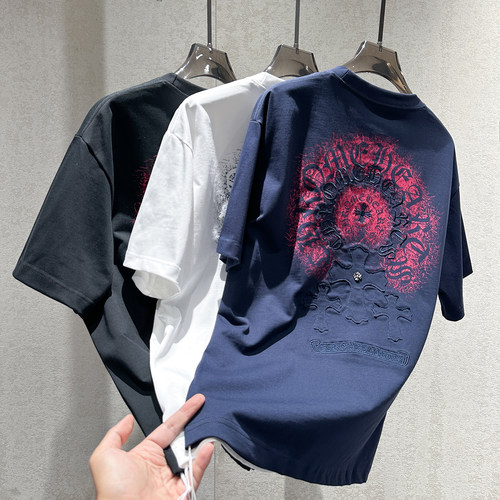 早秋潮流重磅圆领克家短袖
