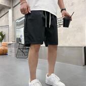 新款 网红短裤 男潮流速干冰丝裤 夏季 光板运动风青年潮牌直筒沙滩裤