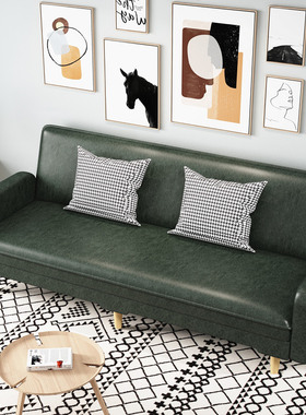 租房阳台小户型双人三人皮沙发床组合简易沙发床两用可折叠床单人