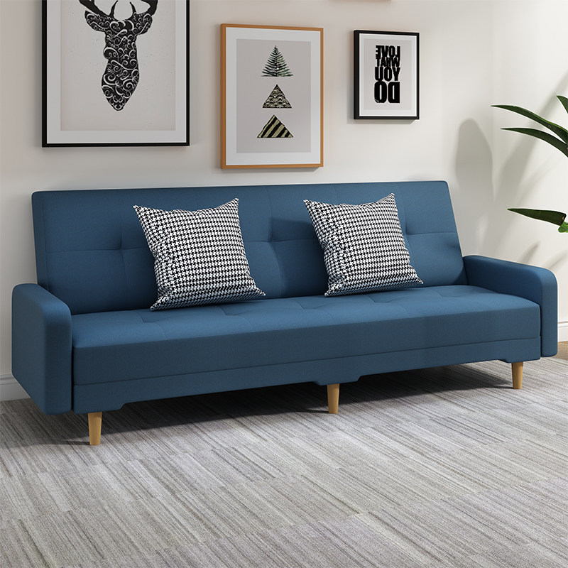 租房简易沙发皮艺pu小户型可折叠沙发床两用发廊仿皮革沙发理发店