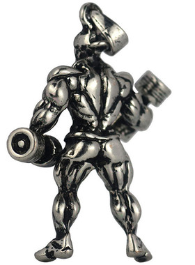 杠铃举重项链男士个性健身吊坠 跨境电商亚马逊货源饰品